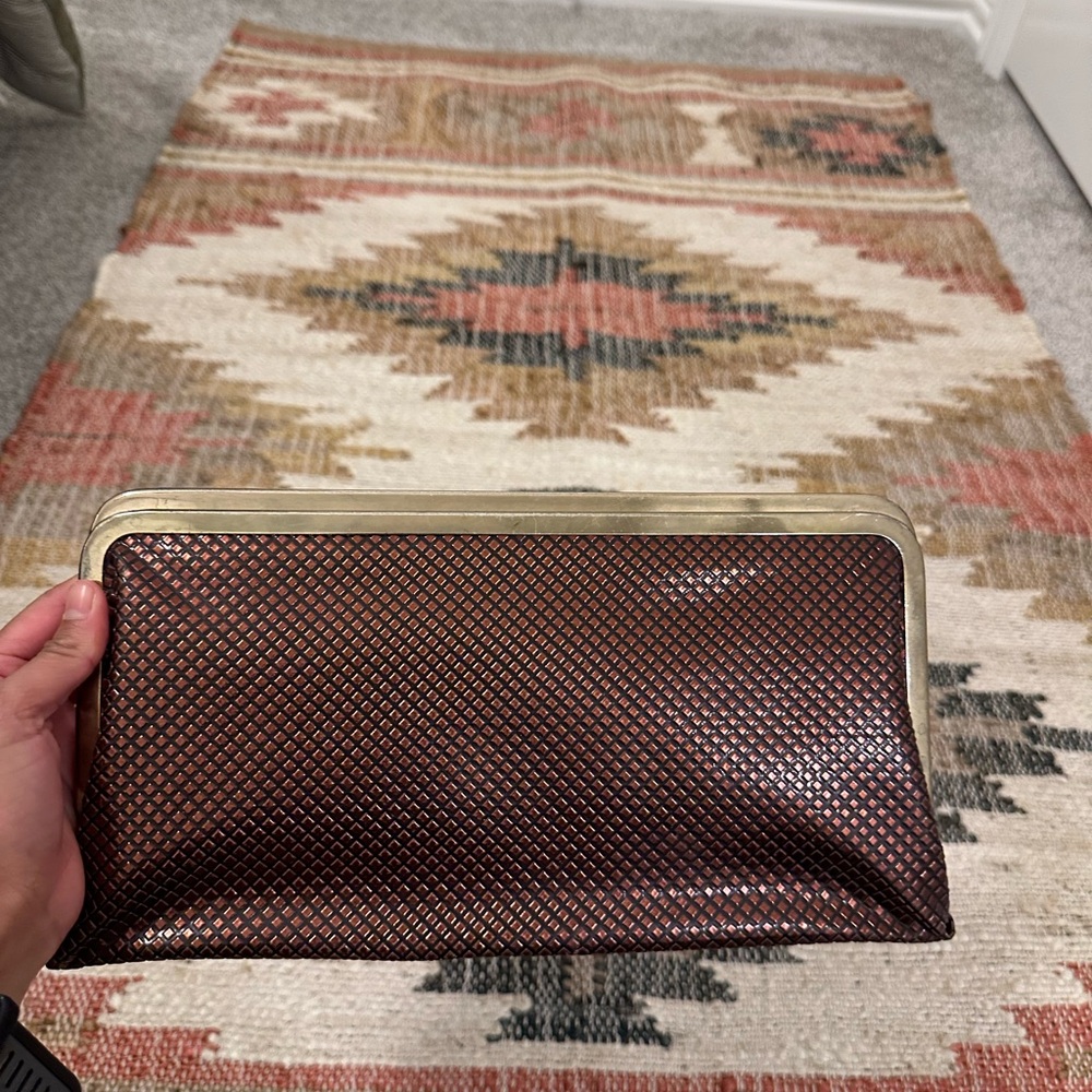 50s/60s Bronze Metallic Mesh Clutch